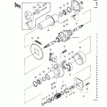 REAR HUB/BRAKE/CHAIN ('83 C1)