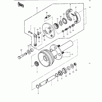FRONT HUB/BRAKE