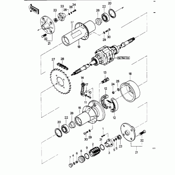 REAR HUB/BRAKE/CHAIN