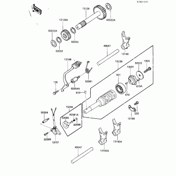 GEAR CHANGE DRUM & FORKS