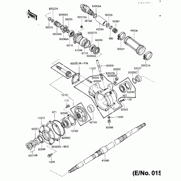 DRIVE SHAFT/FINAL GEARS/REAR AXLE (E/NO.
