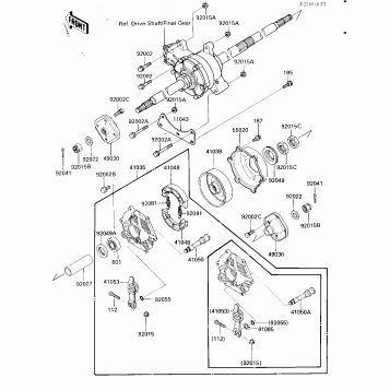 REAR HUB/BRAKE (-F/NO.012886)