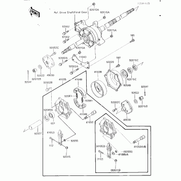 REAR HUB/BRAKE (F/NO.012887-)