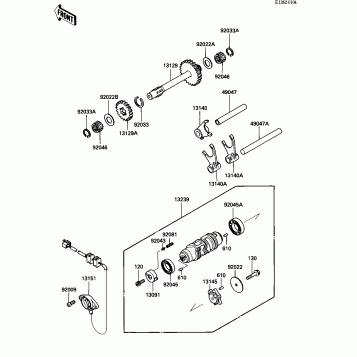 GEAR CHANGE DRUM & FORKS