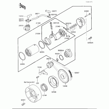 STARTER MOTOR/STARTER CLUTCH (E/NO. 0176