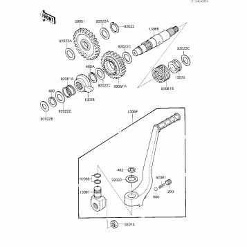 KICKSTARTER MECHANISM ('84 A1)