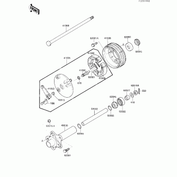 FRONT HUB/BRAKE ('84 A1)