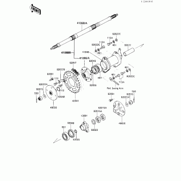 REAR HUB/AXLE/CHAIN ('84 A1)