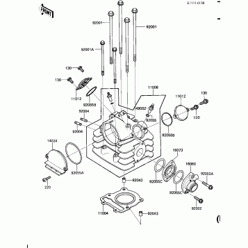 CYLINDER HEAD (KLT110-A1/A2)