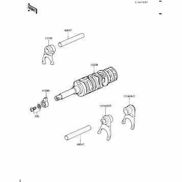 GEAR CHANGE DRUM & FORKS