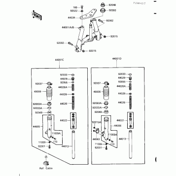 FRONT FORK (KLT110-A2/A3)