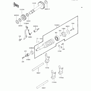 GEAR CHANGE DRUM & FORKS