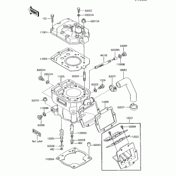 CYLINDER HEAD/CYLINDER/REED VALVE
