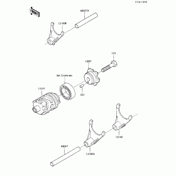 GEAR CHANGE DRUM & FORKS