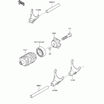 GEAR CHANGE DRUM & FORKS