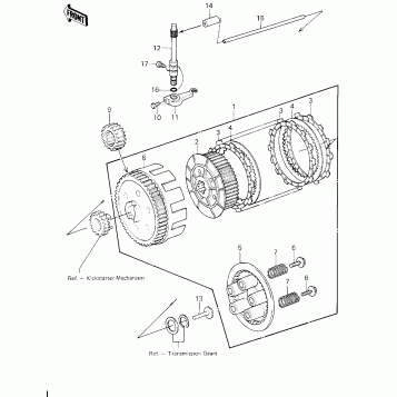 CLUTCH ('81-'82 KLT200-A1/A2/A3)