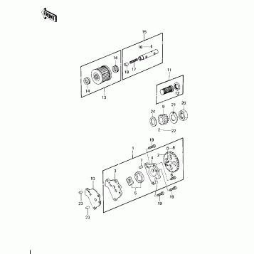 OIL PUMP/OIL FILTER ('81-'82 KLT200-A1/A