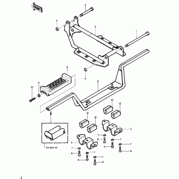 FOOTRESTS ('81-'82 KLT200-A1/A2/A3)