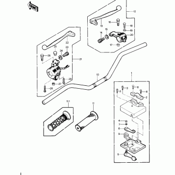 HANDLEBAR ('81-'82 KLT200-A1/A2/A3)