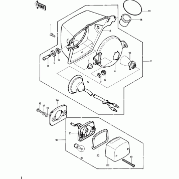 HEADLIGHT/TAILLIGHT ('81-'82 KLT200-A1/A