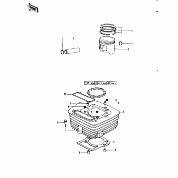 CYLINDER/PISTON ('82 A1)