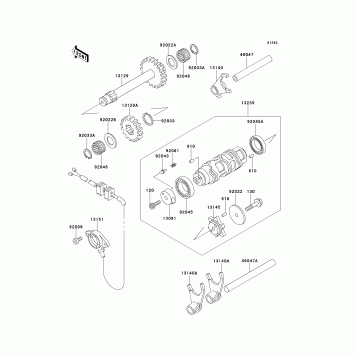 Gear Change Drum/Shift Fork(s)
