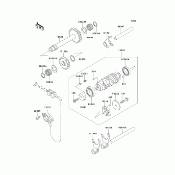 Gear Change Drum/Shift Fork(s)