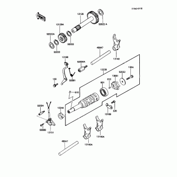Gear Change Drum/Shift Fork(s)