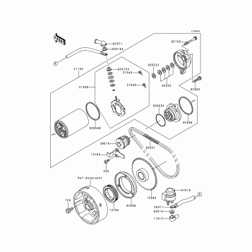 Starter Motor(KLF300-B2/B3/B4)