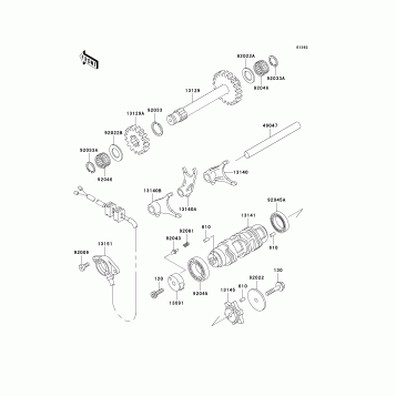 Gear Change Drum/Shift Fork(s)