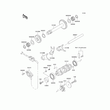 Gear Change Drum/Shift Fork(s)