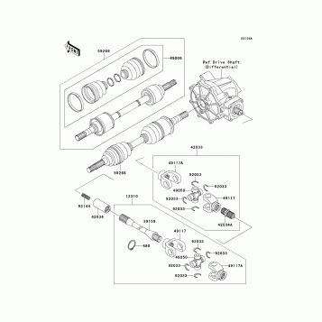 Drive Shaft(Front)(KLF300-C5/C6)