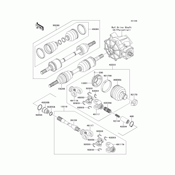 Drive Shaft(Front)(KLF300-C7&NAMI.C9)