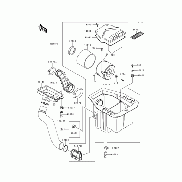 Air Cleaner(KLF400-B4/B5/B6)