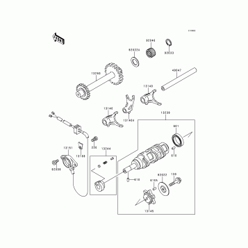 Gear Change Drum/Shift Fork(s)