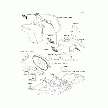 Decals(Green)(KVF400-A1)
