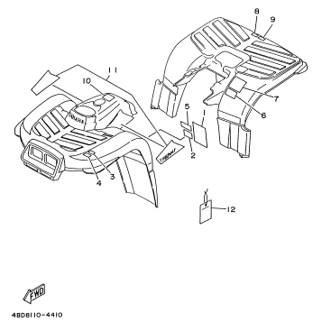 EMBLEM LABEL 2 FOR YFB250H