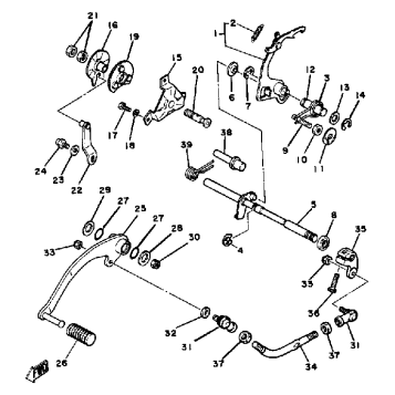 SHIFT SHAFT PEDAL YT125J