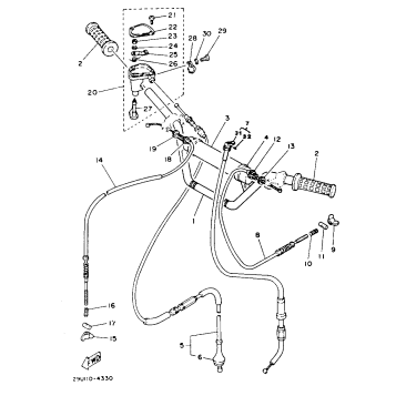 HANDLEBAR - CABLE (YTM225DXL)