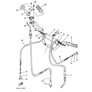 HANDLEBAR - CABLE (YTM225DXK)