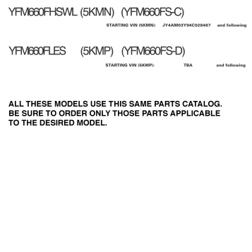 MODELS IN THIS CATALOG