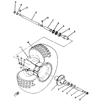 FRONT WHEEL YT125G - H - J