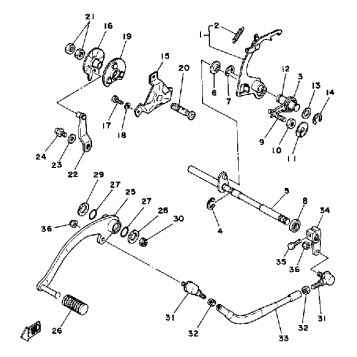 SHIFT SHAFT - PEDAL YT125H