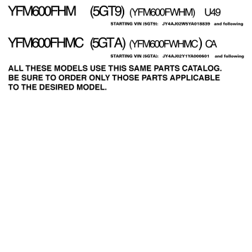 ~MODELS IN THIS CATALOG