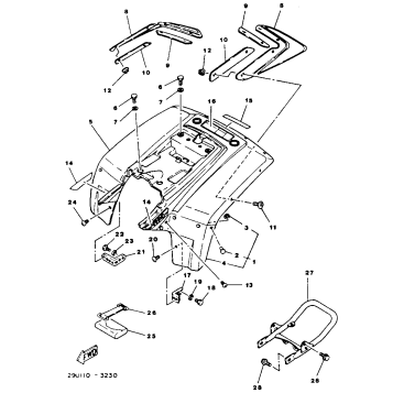 REAR FENDER - BUMPER (YTM225DXK)