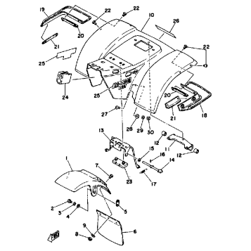 FRONT FENDER - REAR FENDER YT125G - H
