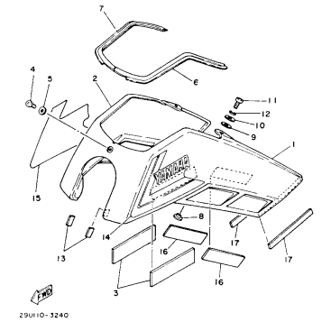 REAR FENDER (YTM225DXK)
