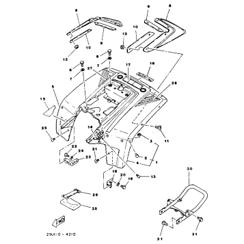 REAR FENDER (YTM225DXL)