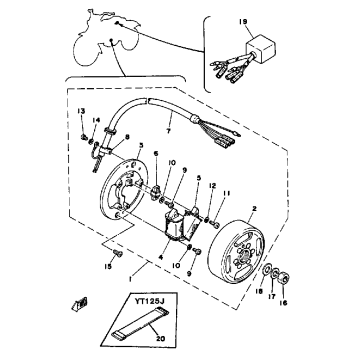 C - D - I - MAGNETO YT125G - H - J