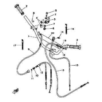 HANDLEBAR - CABLE YT125H
